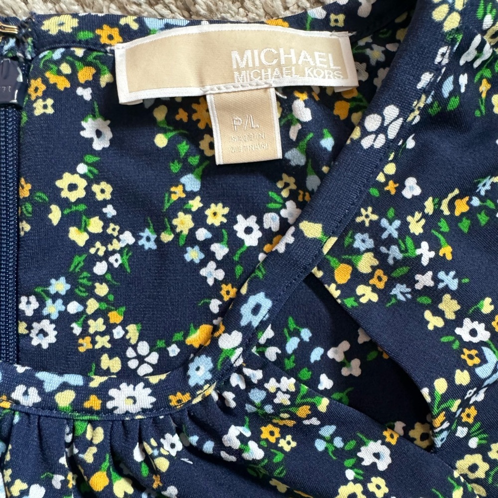Clear out sale! Michael Kors Navy Floral Mini Dress